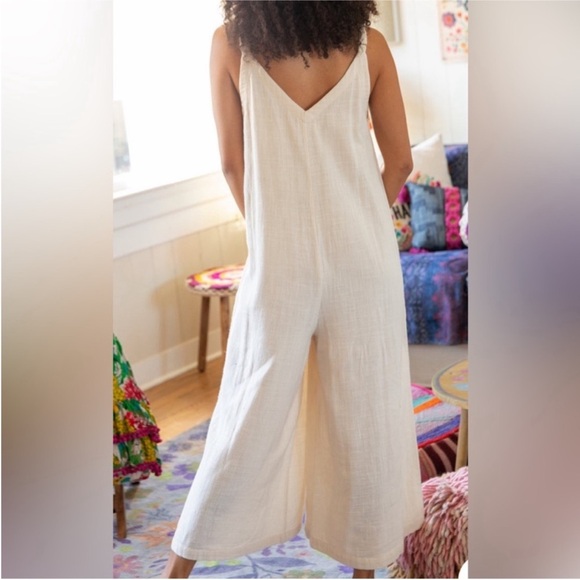 NWT NATURAL LIFE Chelsea jumpsuit bone ivory size medium - Picture 5 of 10